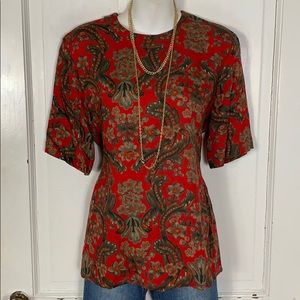 Evan Picone Buttoned Back Blouse